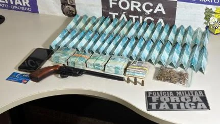 uspeito de furtar telhas é preso com R$ 54 mil escondidos atrás de quadro em MT